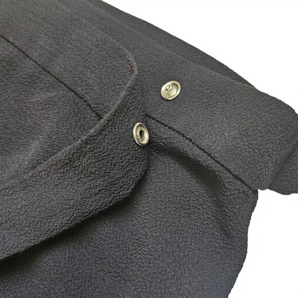 Black Ruffled Wrap Skirt Long Midi Length Womens Size 8 10 or L Eur40/UK12 - Picture 6 of 7